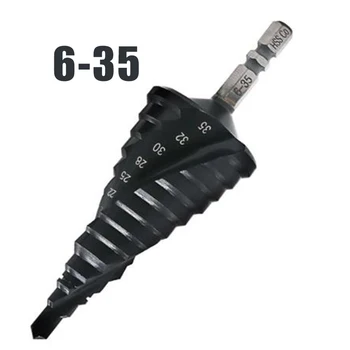 

HSS CO/M35 Step Drill Bit Spiral Flute Pagoda Cone Hole Cutter Tool Cutting Diy