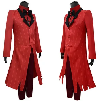 

Hazbin Cosplay Hotel ALASTOR Uniform Cosplay Costume Adult Men Halloween Carnival Christmas Costumes Red Suit