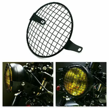 

Mesh Motorcycle Headlight Protector Cover Protector Square Vintage Durable