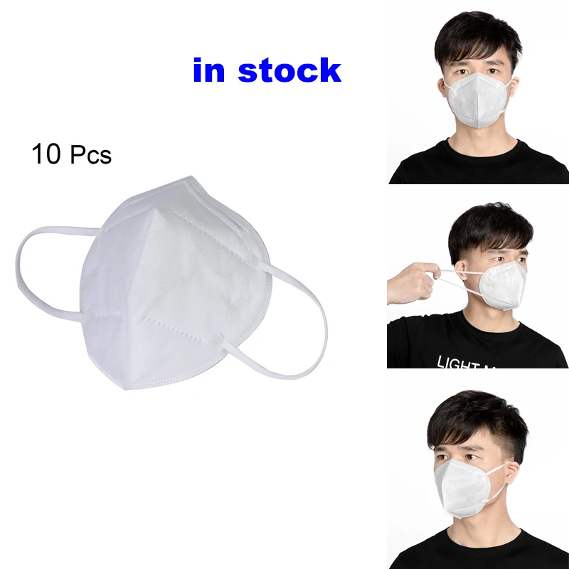 

10Pcs Anti Virus N95 Mask Folding Non-woven PM2.5 Dustproof Mask Spot Unisex Muffle For Allergy/Asthma/Travel 2020