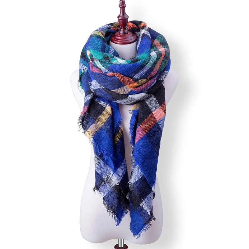 WISHCLUB Для женщин зимний шарф для Для женщин кашемировый шарф и шаль Для женщин Одеяло тёплый шарф-шаль Поддержка оптом и в розницу - Цвет: B5