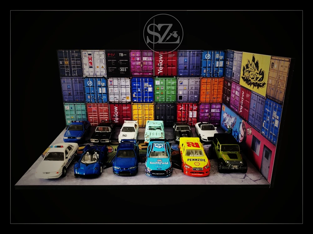 SZ 1:64 Model Car Display background panel scene Joker Terminal 