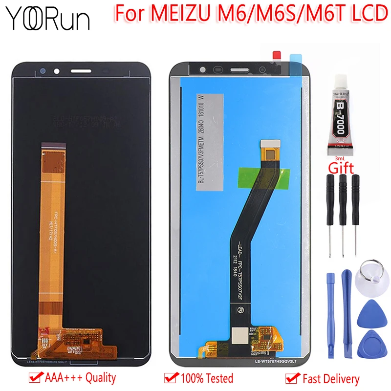

AAA Quality For MEIZU M6 M6S M6T LCD Display Touch Screen Digitizer Assembly Replacement Free Tools B-7000