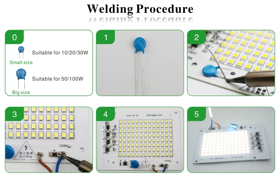 5730 ao ar Mesmo em 220v Lote Cob10w 20w 30w 50w 100w ic Inteligente Holofote Cob Chip Smd 2835 Livre Iluminação Faça Você ac 6 Pçs - Led 5 6 pçs lote Led COB10W 20W 30W