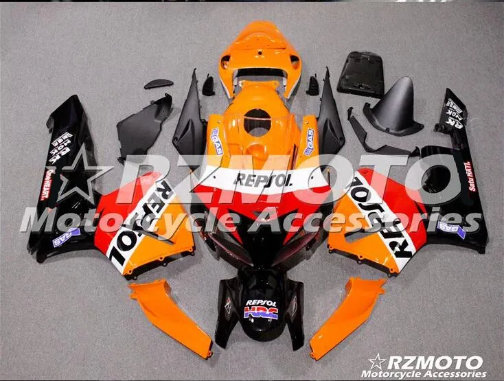 Мотоциклетный обтекатель abs Подходит для Honda CBR600RR F5 2005-2006 корпусные детали форма оранжевый красный blackStore № 0091