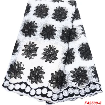 

White Black Milk Silk African Net Lace Fabric High Quality French Mesh Lace Fabric Nigerian Tulle Lace Fabrics For party F2500