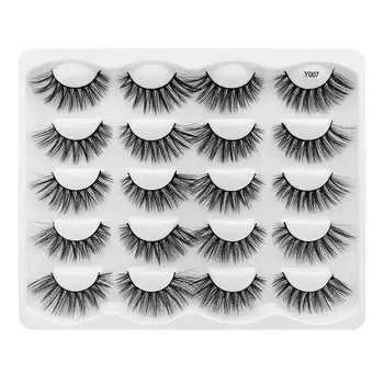 

10 pairs of 8D mink false eyelashes natural and delicate false eyelashes soft mink eyelash makeup kit