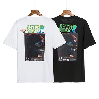 

High Streetwear Astroworld Travis Scott T-shirts Men Women High Quality Cotton Simple Classic T Shirt Travis Scott Casual Top