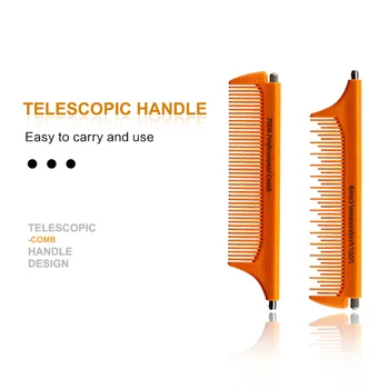 

Hairdresser Cut Hair Telescopic Comb Heat-resistant Metal Rat Tail Comb Fine Teeth Irregular Design Styling Hairdressing Tools