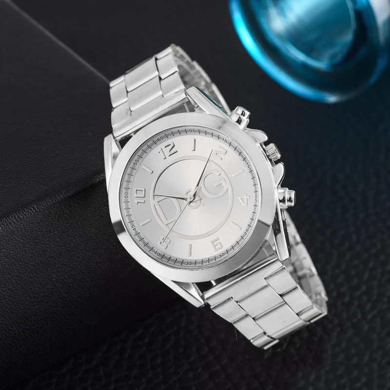 

Reloj Luxury Brand DQG Silver Full steel Women Quartz Wrist Watch Fashion Casual business men watch Relogio Feminino Zegarek