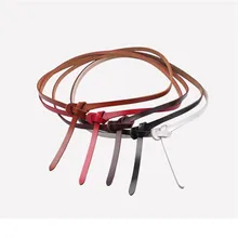 

105cm*1.1cm Split Leather Belt Women Without Buckle Leisure All-Match Outdoor Solid Waistband Female Band