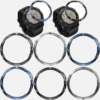

Cover Rings For Garmin fenix 6X/6X Pro/6X Sapphire Watch Bezel Ring Stainless Steel Sculptured Time Units Adhesive Anti-scratch