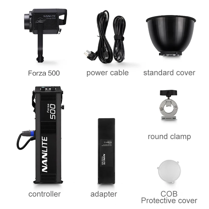 Nanguang-Nanlite 500 5600K 일광 500W COB LED 조명, 사진 조명 스튜디오 야외 비디오 영화 조명