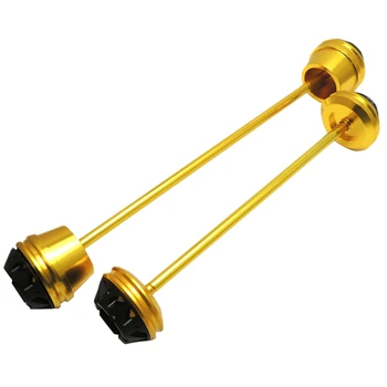 

1pair Fork Guard Accessories Racing Durable Anti Falling Motorcycle Front Rear Wheel Axles Aluminum Slider Cap For Yamaha MT-07