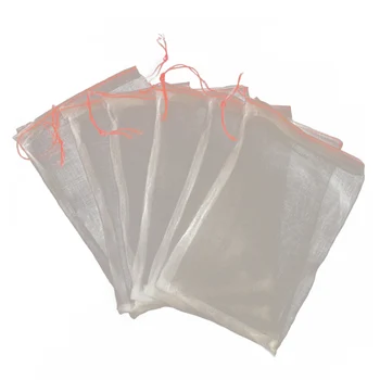 

100pcs White Garden Plant Fruit Protect Drawstring Net Greenhouse Bag Against Insect Pest Bird Fruit Protection Garden Tool