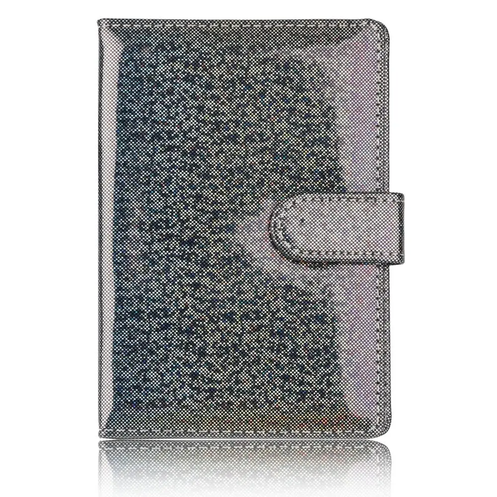 

TRASSORY Men's Women's Sparkling Colorful Leather Passport Cover Holder Travel Accessory Lugguge Case with Snap