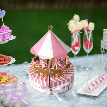 

Romantic Carousel Candy Box Fashionable Wedding Party Baby Shower Decor Guest Favors Gift Creative and Unique Projects
