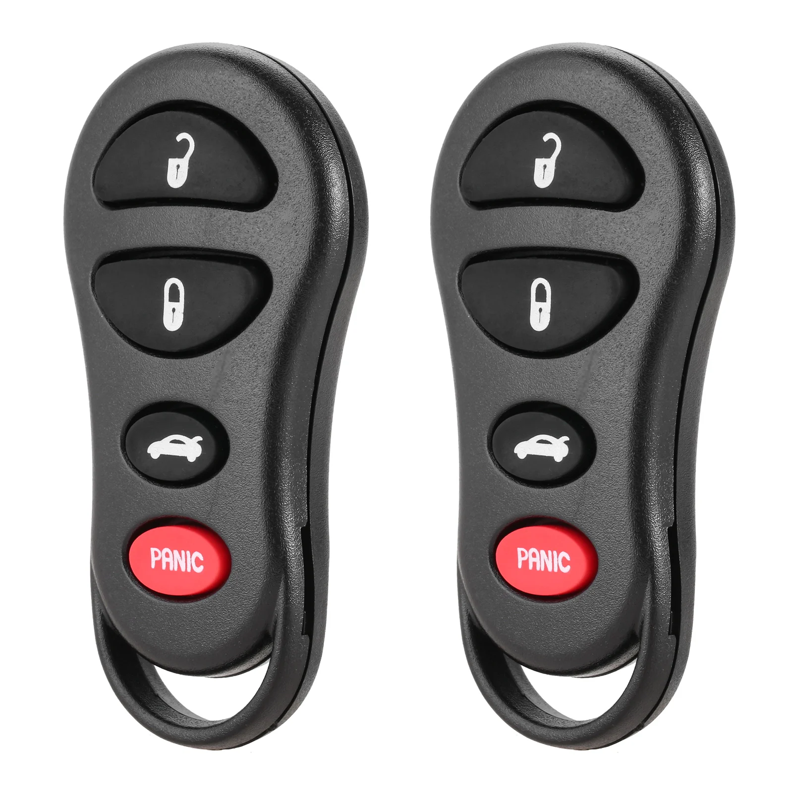 

2PCS GQ43VT17T 4 Button Car Key Fob Keyless Entry Remote Control for 2001-2005 Chrysler Dodge P/N: 04602260 4602260 04602260AA