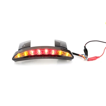 

Vehemo DC12V Smoked Motorcycle Taillight LED with Steering Turn Signals Racing Brake Light for Halley XL883/1200