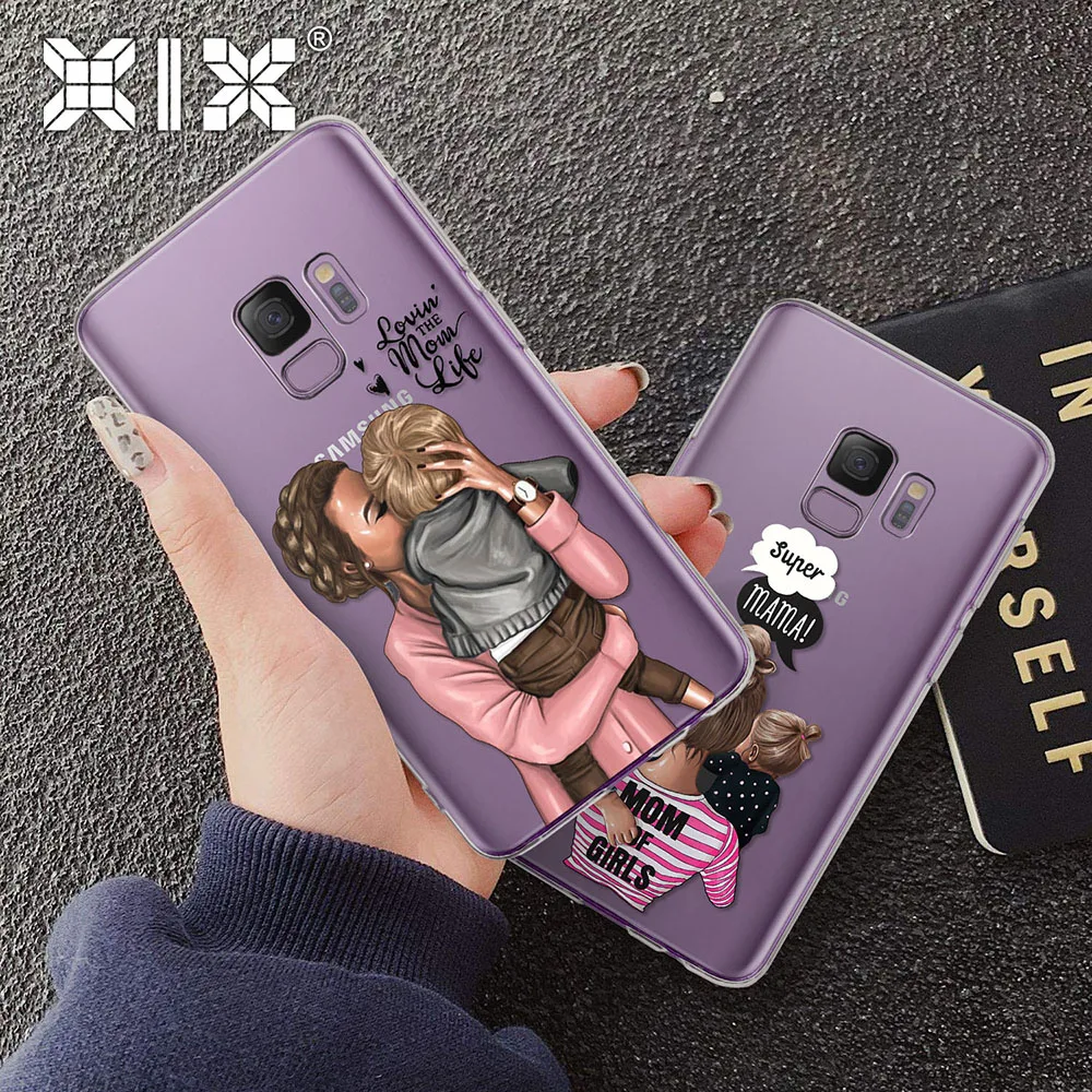 Мягкий прозрачный чехол из ТПУ для Samsung Galaxy S20 Case Mom Love Baby Design S9 S7 S8 S10e S10 Plus |