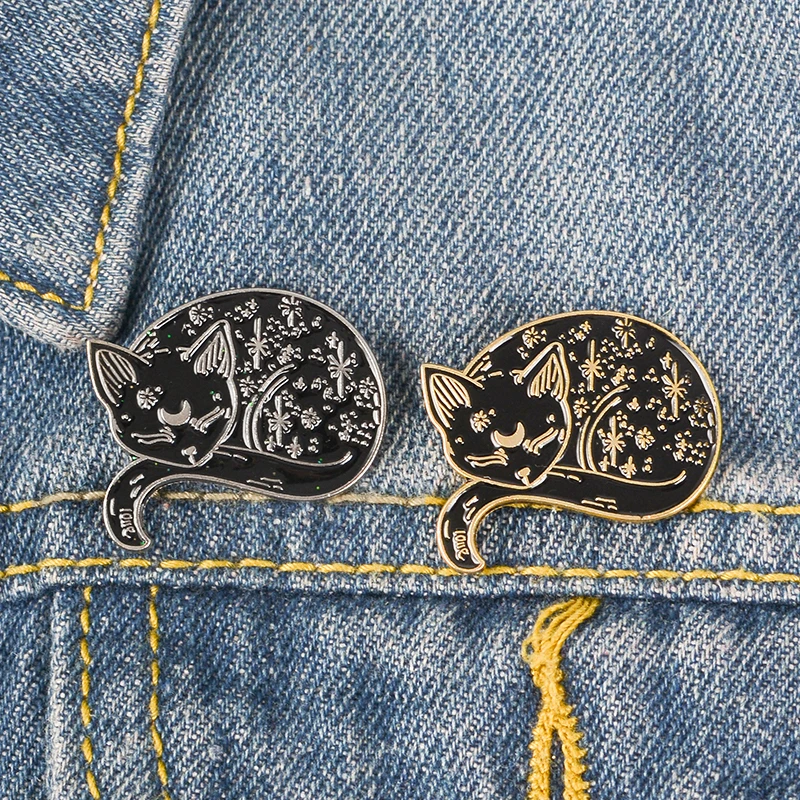 Witch-Cat-Pins-Sailor-Moon-Luna-Black-Cat-Brooches-Sleeping-Cat-Badges-Witches-Jewelry-Halloween-Badges