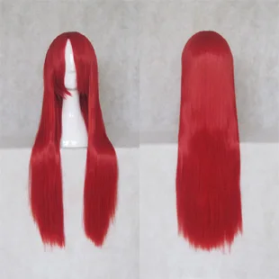 

Syana Grell Sutcliff Erza Scarlet Hoan Meirin Cosplay Wigs High-temperature Fiber Synthetic Hair Red Long Hair + free wig net