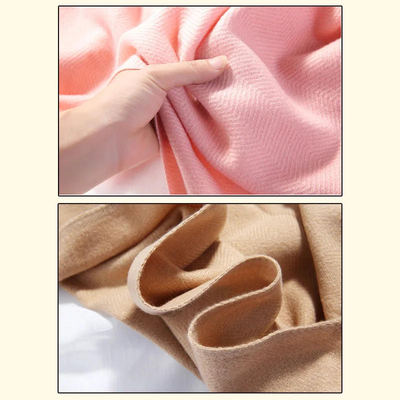 Brands Warm Cashmere Scarf Female Thick Soft Winter Poncho Brown Long Shawl Plaid Wrap For Women Tassel Stoles Lady Wool Scarfs