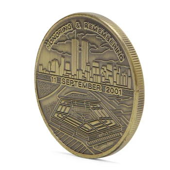 

Honoring Remembering 11 September 2001 Commemorative Challenge Coin Token Gift