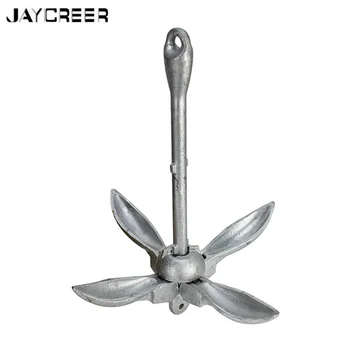 

JayCreer Folding/Grapnel Galvanized Anchor - Galvanized For PWC, dinghies, inflatable Boats, Canoes, Jon Boats