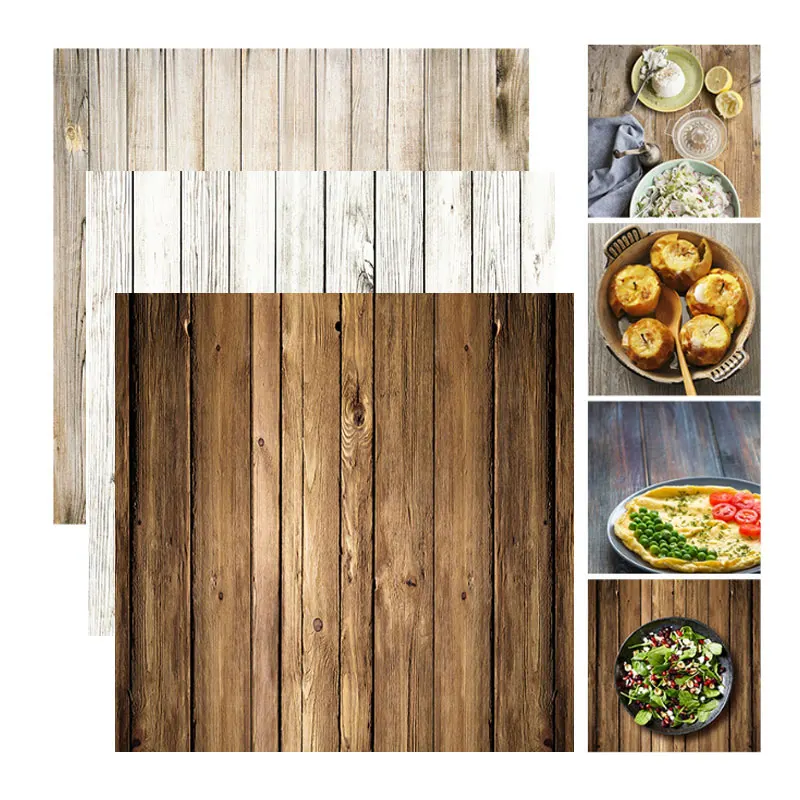 Retro Wood Board Backdrop Food Photography Background Texture Studio Video  Photo Backgrounds Props Decoration 60x60cm|Background| - AliExpress