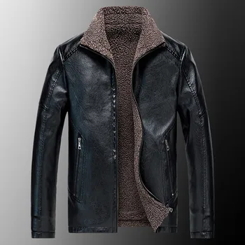 

Men Winter Leather Jacket Biker Motorcycle Zipper Long Sleeve Coat Top Blouses Leather jacket Motorcycle jacket autumn winter
