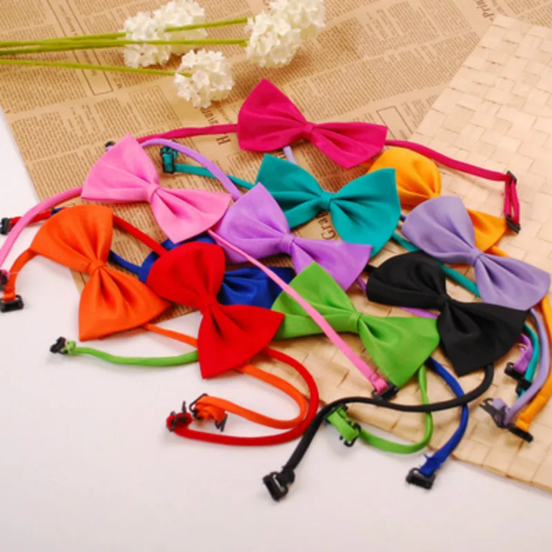 

SUEF 1pcs Candy color adjustable tie comfortable dog tie cute@02