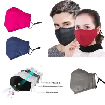 

Cotton PM2.5 Mouth Mask Anti Dust Mask Activated Carbon Filter Windproof Mouth-muffle Bacteria Proof Flu Face Masks Care