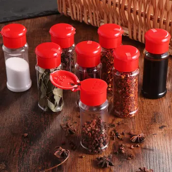 

30pcs Plastic Seasoning Bottle Spice Dispenser Pepper Shakers Salt Jar for Barbecue Kitchen (Red)