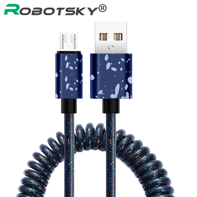 

Spring USB C Cable For Huawei P30 P20 P10 Lite Flexible 3A Micro USB Type c Retractable Charging Cord USB C Fast Charge Cable
