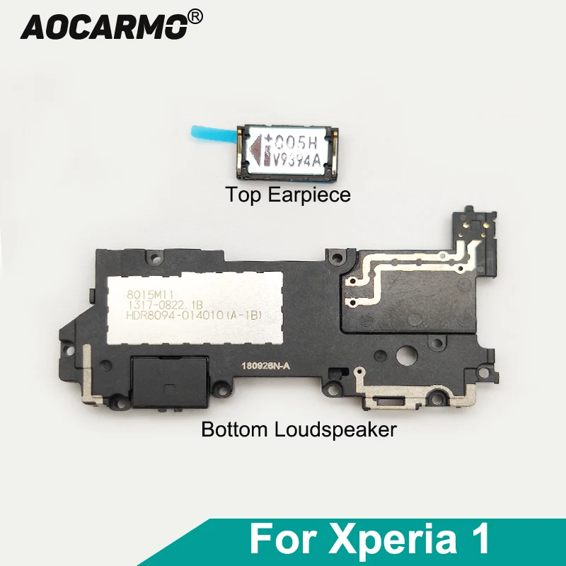 Aocarmo Per Sony Xperia 1 / Xz4 / X1 J9110 Top Ear Speaker Auricolare Auricolare Basso Altoparlante Con Adesivo Di Ricambio