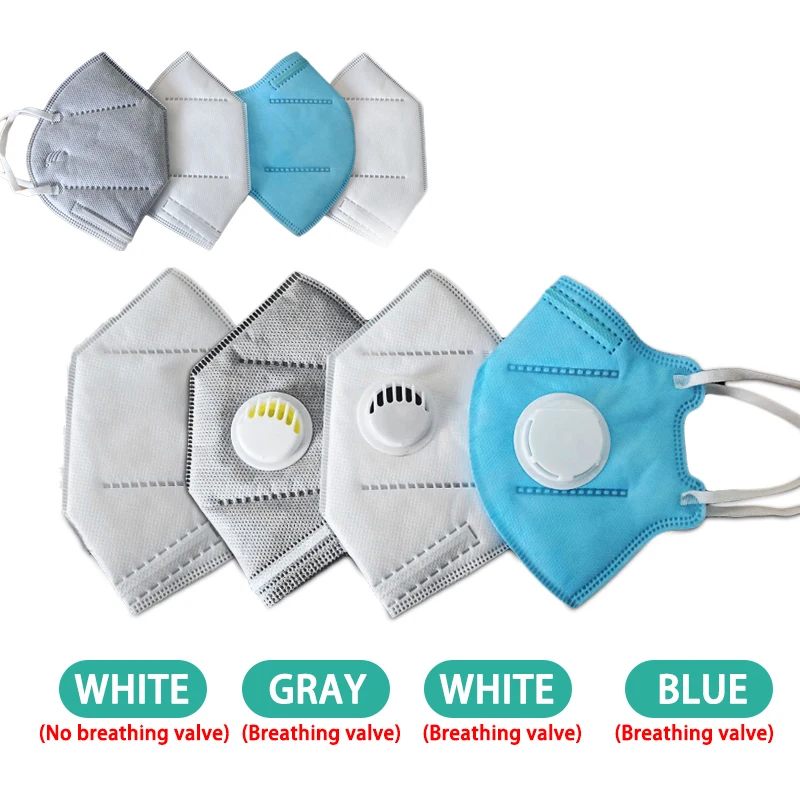 

10pcs Mask PM2.5 Respirator Valve Dust-proof Mouth Masks