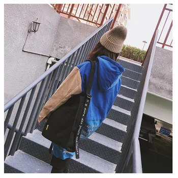 

New Wave Korean Version of All Match Shoulder Messenger Bag Fashion Lazy Student Canvas Bag Trendy Casual Ladies Canvas Bag