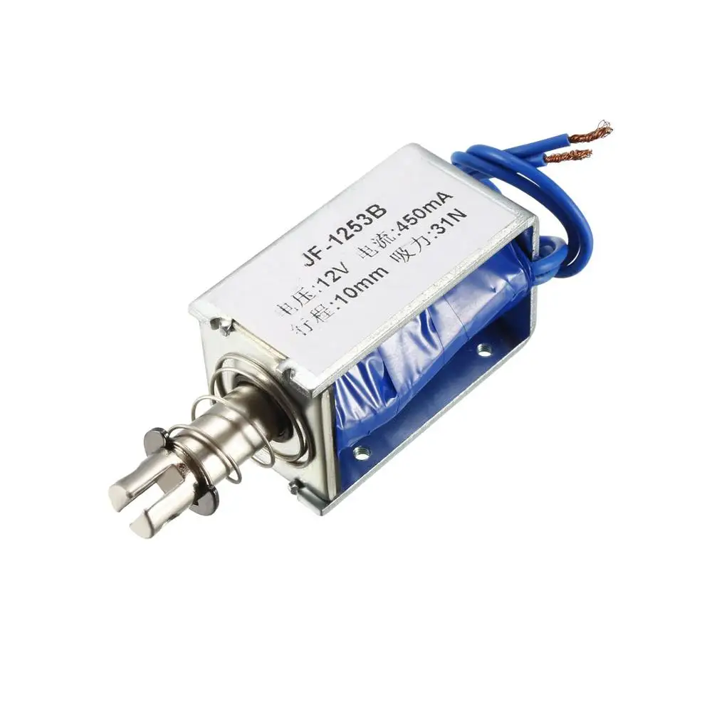 

UXCELL DC 12V 31N 8/10/15mm Push Pull Type Solenoid Electromagnet Open Frame Type Linear Motion for Office Facility Mechanical