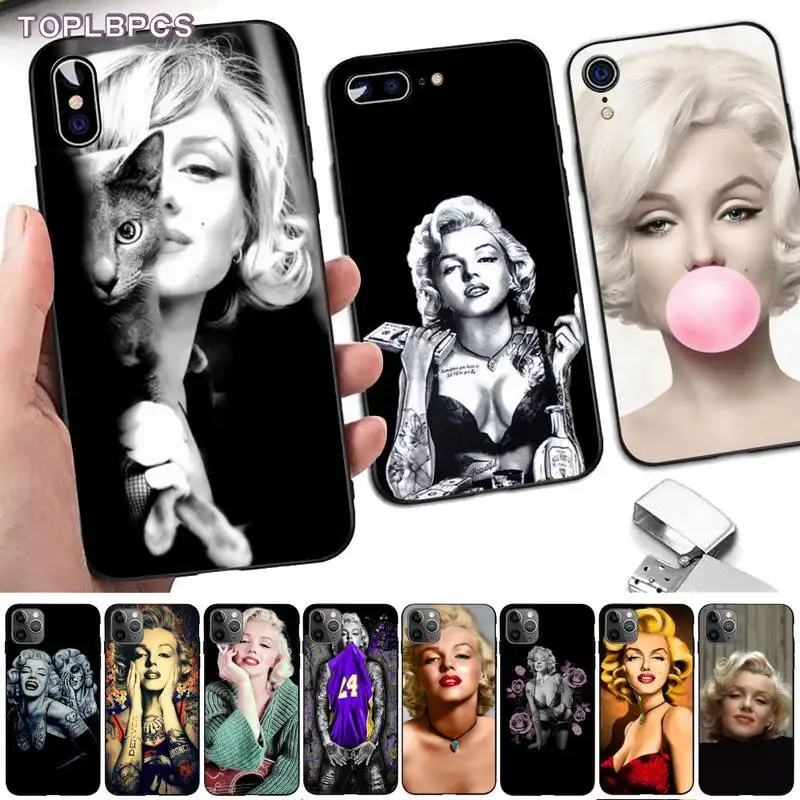 TOPLBPCS Мэрилин Монро с котом на заказ мягкий чехол для телефона iPhone 8 7 6 6S Plus X 5S SE 2020 XR