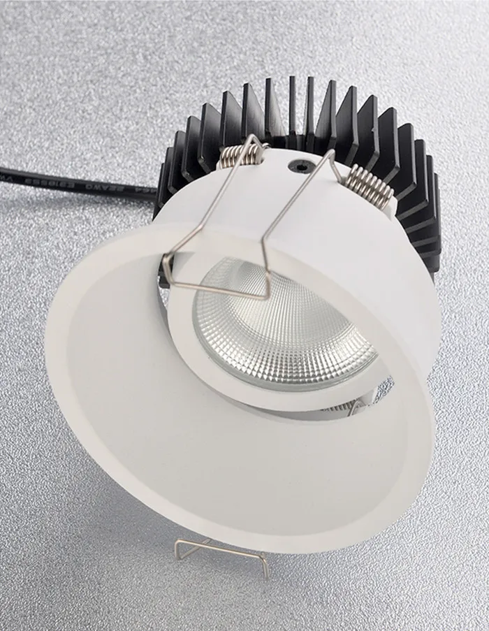 Dimmable Narrow border Embedded Anti-glare Led COB Ceiling Recessed downlight 10w 15w LED wall wash light Hotel Villa Lighting