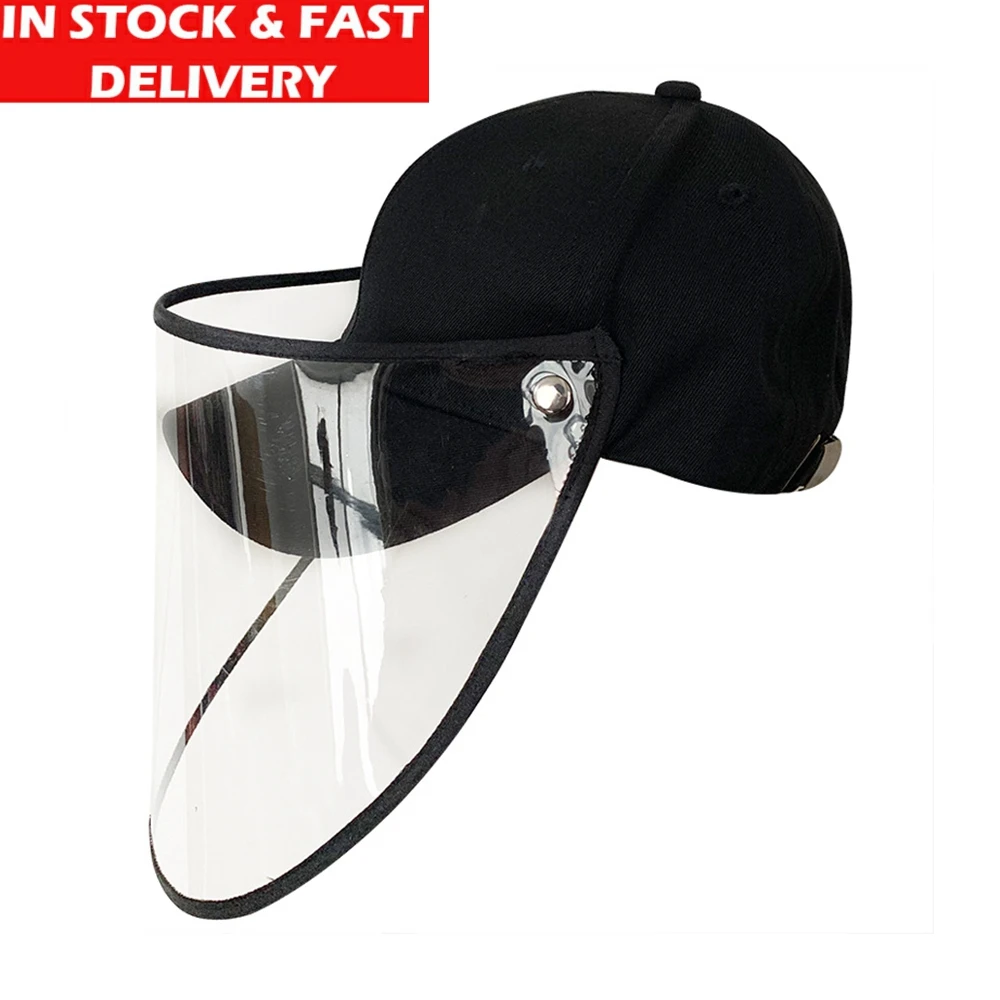 

2020 Virus Women Men Removable Anti-saliva Face Cover Caps Protective Cap Eye Protection Mask Baseball Cap