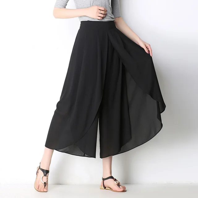 Plus Size Wide Leg Pants Women High 
