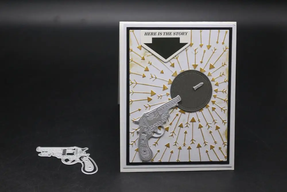 

Gun shooting Cutting Dies for DIY scrapbooking Embossing clear stamps and metal cutting dies new 2019 stamps dies for card ma
