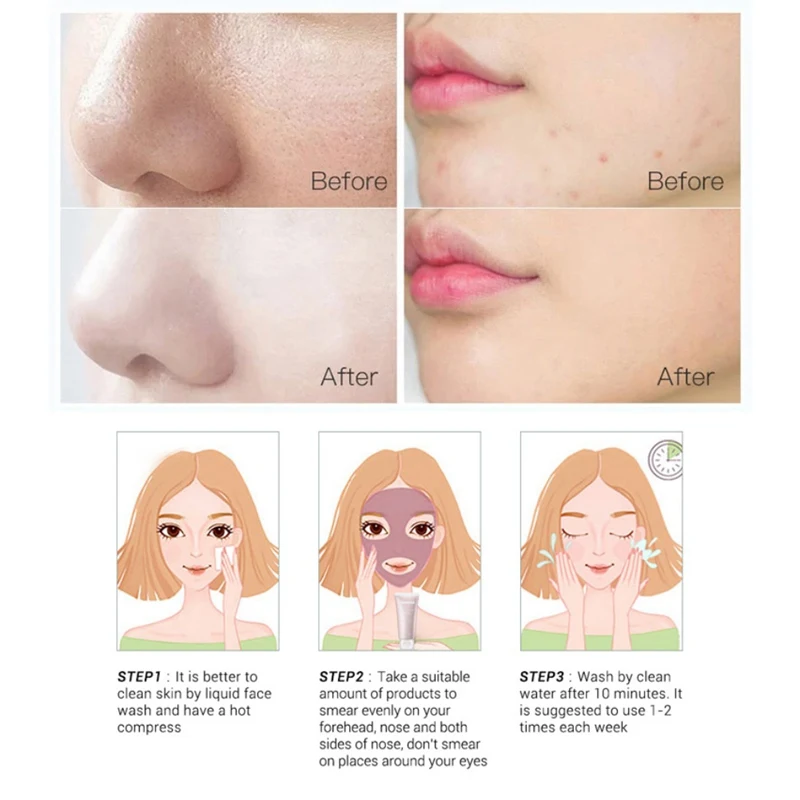 Shrinking Pores Mud Mask Moisturizing Oil-control Firming Skin Face Cleansing Mask Mud Skin Care
