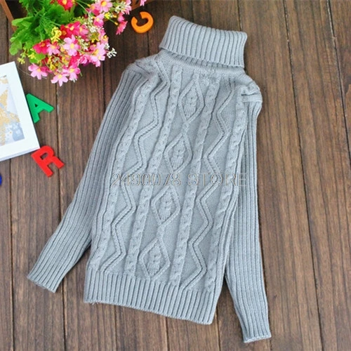 Winter Turtleneck Sweater For Boys Girls School Kids Christmas Sweaters Children Knitted Pullover Outerwear Cardigan Sweater