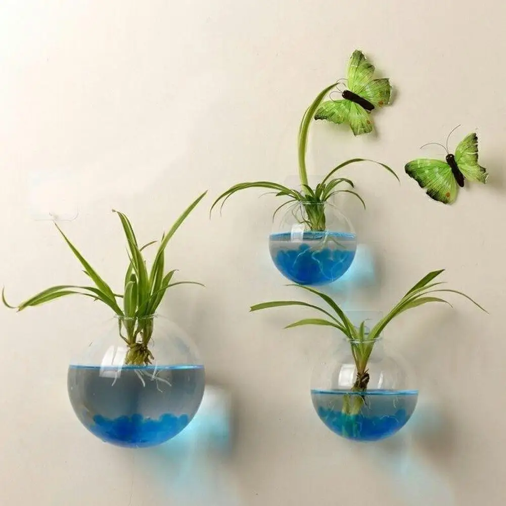 Fish aquarium Wall-Hanging Fish Bowl Acrylic Plexiglass Aquarium Pet Tank Clear Flower Plant Vase Tank Home Decor Ornament