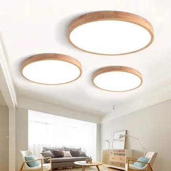 

Modern Nordic Hand Knitted LED Ceiling Lamps high 5cm ultra-thin Wood Ceiling Lights for Living Room Foyer Bedroom home Decor