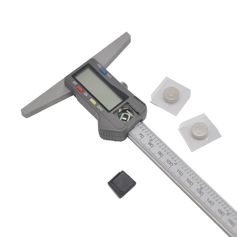 

0-200mm Metric Imperial Digital Depth Vernier Caliper Micrometer Stainless Steel Electric Digital Depth Gauge