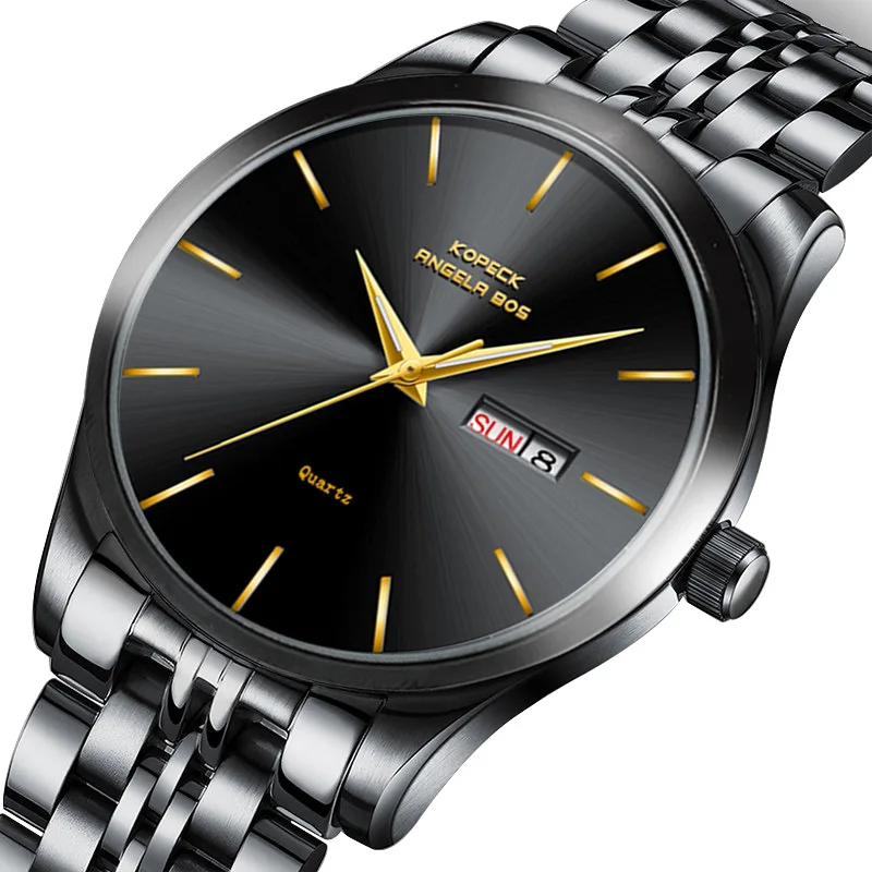 

Hot Selling Authorized Watch Distribution Business Night Light Waterproof Steel Belt Leather Belt MEN'S Watch